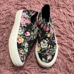 NWOT Floral Slip-On Sneakers